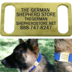 Slide On Dog Collar Nameplate – Brass