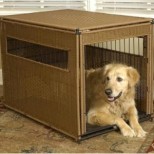 LARGE WICKER DOG CRATE