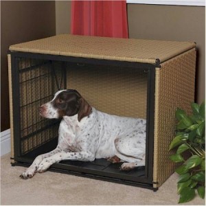 Mr. Herzhers Side Entry Dog Crate – Large/Brown