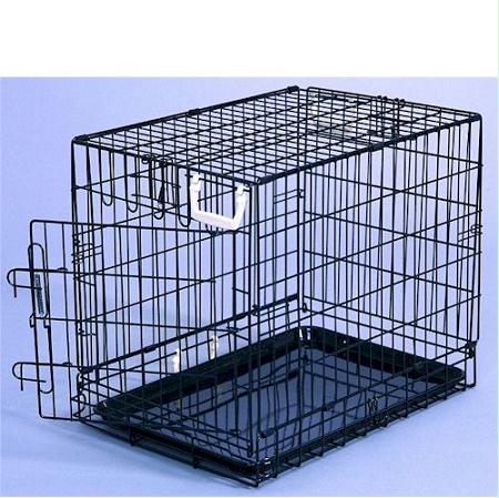 Black Fold Down Dog Crate – Large