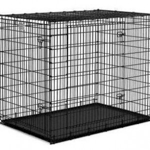 Side Door Wire Dog Crate – Black/Large