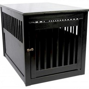 End Table Pet Crate – Large/Anitque Black