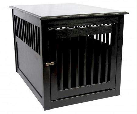 End Table Pet Crate – Large/Anitque Black