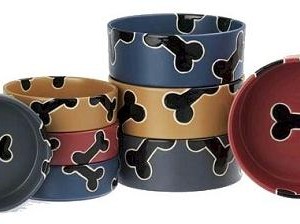 Slicker Bones Dog Bowls – 6 Cup Lapis Blue
