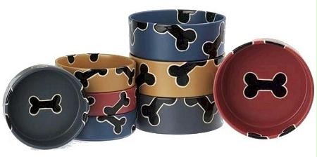 Slicker Bones Dog Bowls – 6 Cup Lapis Blue