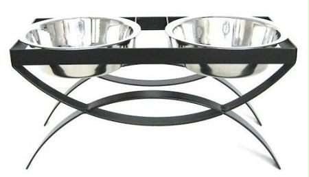 SeeSaw Double Elevated Dog Bowl – Large/Mocha